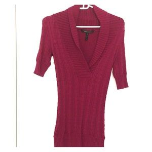 Magenta BCBG Short Sleeve Sweater in Size XS